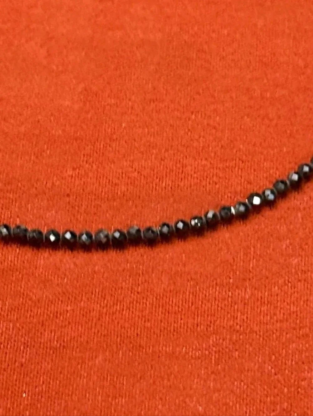 14K Yellow Gold Clasp 50.00 CTW Faceted Black Spinel Beaded Necklace
